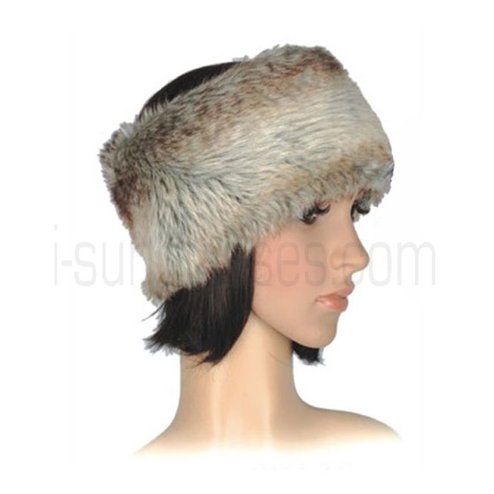 Brown Shaggy Faux Fur Ladies Headband Ski Head Bands UK