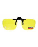 ClipFlipz Rectangular PC Extra-Large-Plus/Yellow-AR Clip On Sunglasses