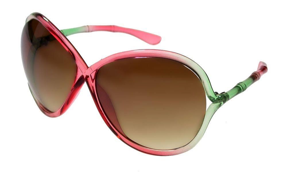 Cara Jennifer Oversized Ladies Sunglasses Pink-Green/Brown ML