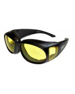 Global Vision Outfitter Padded Fitover Sun Glasses Black/Yellow Medium