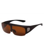 Badical 6849PL Flip-Up Fit-Over Sunglasses Polarised Driving Black/Copper Medium