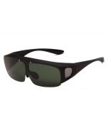Badical 6849PL Flip-Up Fit-Over Sunglasses Polarised Black/Green Medium