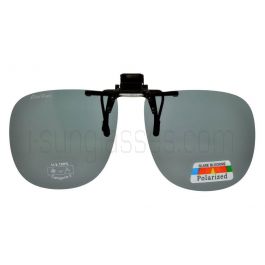 ClipFlipz Clip On Sunglasses Polarised Square/Smoke