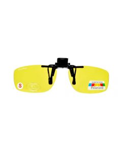 ClipFlipz Rectangular Polarised Small/Yellow Clip On Sunglasses