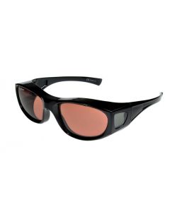 Fit Over-Glasses Piccolo Polarised Sunglasses Black/Copper Small