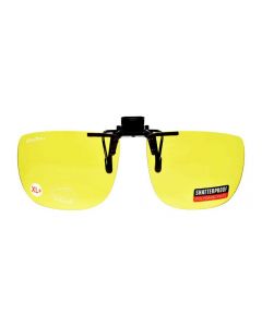 ClipFlipz Rectangular PC Extra-Large-Plus/Yellow-AR Clip On Sunglasses
