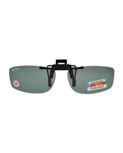 ClipFlipz Rectangular Polarised Medium/Smoke Clip On Sunglasses