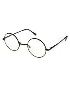 Round John Lennon Reading Glasses Black ML (Regular Size)