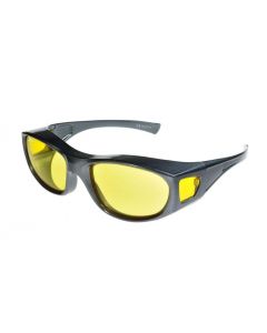 Fit Over-Glasses Piccolo Shatterproof Sunglasses Gunmetal/Yellow Small