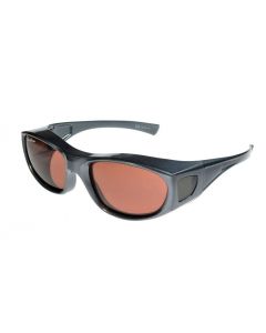 Fit Over-Glasses Piccolo Polarised Sunglasses Gunmetal/Copper Small
