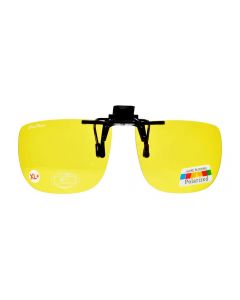 ClipFlipz Rectangular Polarised Extra-Large-Plus/Yellow Clip On Sunglasses