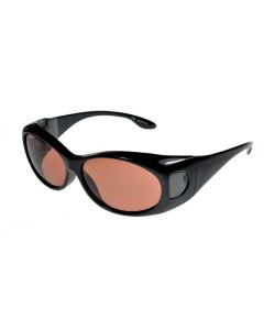 Fit Over-Glasses Piccola Slim Polarised Sunglasses Shiny-Black/Copper Small
