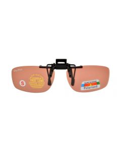 ClipFlipz Rectangular Polarised Small/Copper Clip On Sunglasses