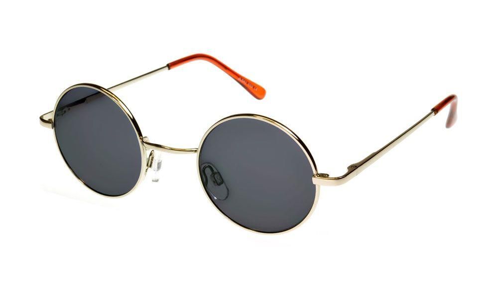 Round John Lennon Sunglasses Elite Gold/Black Medium (M)