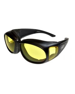 Global Vision Outfitter Padded Fitover Sun Glasses Black/Yellow Medium