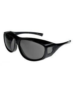 Fit Over-Glasses Grande Shatterproof Sunglasses with Smoke Lenses Large Size
