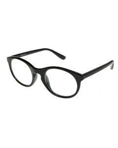 Rounded Retro Vintage Eye Glasses Black/Clear ML (Regular Size)