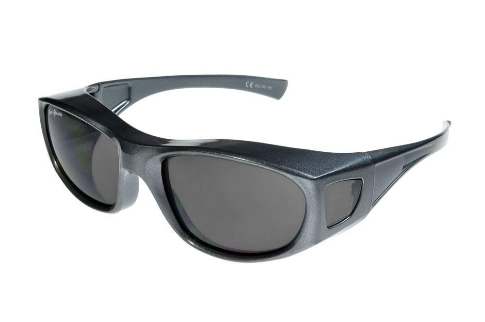 Fit Over-Glasses Piccolo Shatterproof Sunglasses Gunmetal/Smoke Small