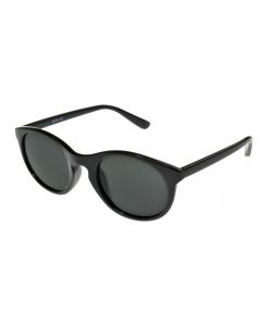 Rounded Retro Sunglasses Black/Smoke ML