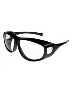 Fit Over-Glasses Grande Shatterproof Sunglasses Black/Clear Large