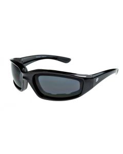 Birdz Oriole Sports Motorcycle Padded Sunglasses Smoke Lenses ML