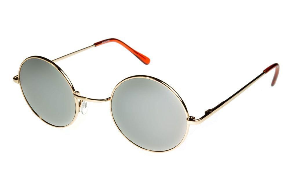 Round John Lennon Sunglasses Elite Gold/Mirror Regular (ML)