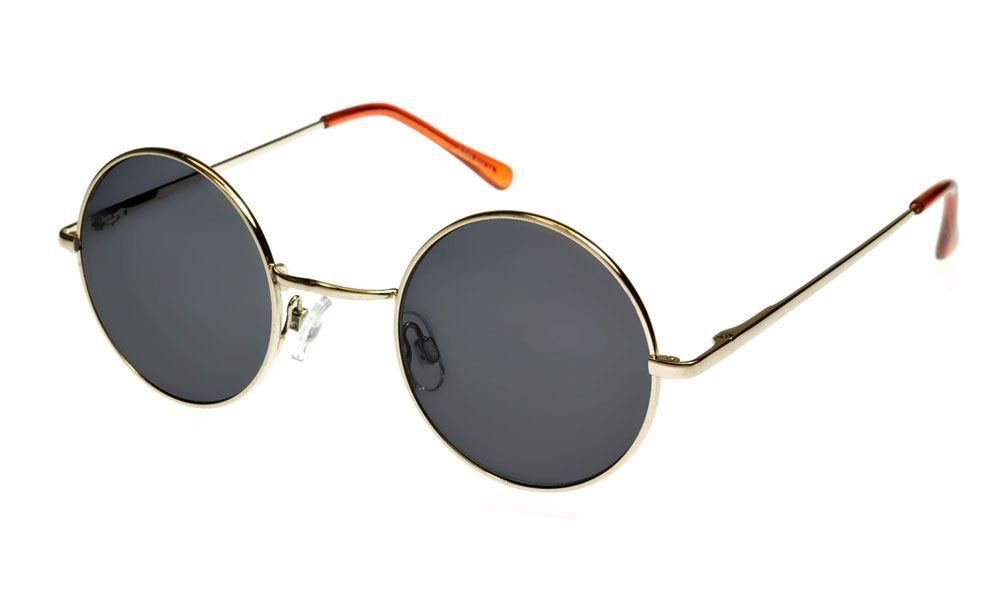 Round John Lennon Sunglasses Elite Gold/Black Regular (ML)