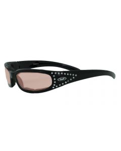 Global Vision Marilyn Rose-Photochromic Rhinestone Padded Sunglasses Medium