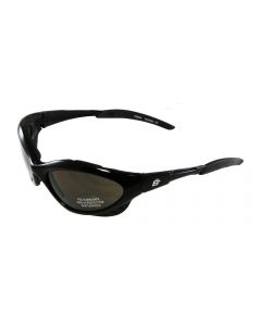 Birdz Crow Sports Motorcycle Padded Sunglasses Black/Smoke ML