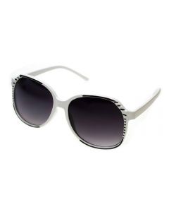 Cara Kelly Squared Retro Sunglasses White/Smoke ML