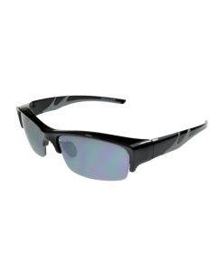 Badical Gaper Rectangular TR90 Half Frame Sunglasses Black/Smoke ML