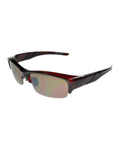 Badical Gaper Rectangular TR90 Half Frame Sunglasses Tortoiseshell/Brown ML