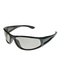 Badical One-Eighty Wraparound Polarised Sunglasses Black/Grey-Photochromic ML - Light Grey Lenses