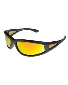 Badical One-Eighty Wraparound Polarised Sunglasses Black/Fire-Revo Mirror ML