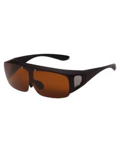 Badical 6849PL Flip-Up Fit-Over Sunglasses Polarised Driving Black/Copper Medium