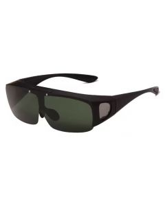 Badical 6849PL Flip-Up Fit-Over Sunglasses Polarised Black/Green Medium