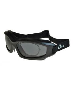 Birdz Flyer Sports/Motorcycle Goggles Black/Smoke with Prescription Rx Insert ML