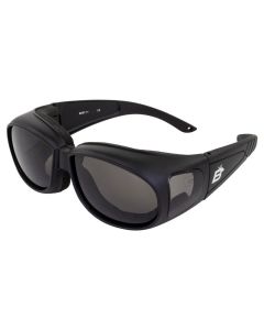 Birdz Swallow OTG Padded Fitover Safety Sunglasses Black/Smoke Medium Size
