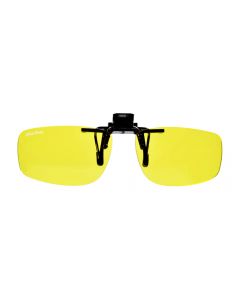 ClipFlipz Rectangular Non-Polarised Yellow-AR Clip On Sunglasses S M L XL