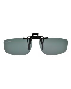 ClipFlipz Rectangular Polarised Smoke Clip On Flip Up Sunglasses S M L XL XXL 3XL