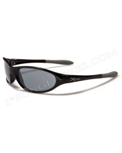 X-Loop Kids Sports Wrap Sunglasses 2035 Black-Grey/Smoke XS
