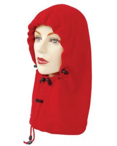 Ladies Fleece Snood Loose Fit Balaclava in Red