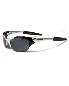X-Loop Half Frame Sunglasses 8X2295 Silver-Black/Smoke Lenses L